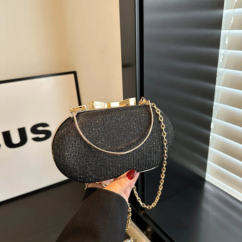 Luxury Sequined Hand-held Dinner Bag, Elegant Style Bag, High-end Chain Single-shoulder Crossbody Bag, Handbag for Wedding Party