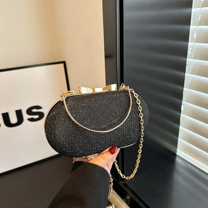 Luxury Sequined Hand-held Dinner Bag, Elegant Style Bag, High-end Chain Single-shoulder Crossbody Bag, Handbag for Wedding Party