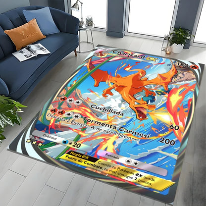 Japanese Anime Pokemon Card Area Carpet for Living Room Home Decor Sofa Table Kids Rug Non-slip Chair Lounge Floor Mat Potdemiel