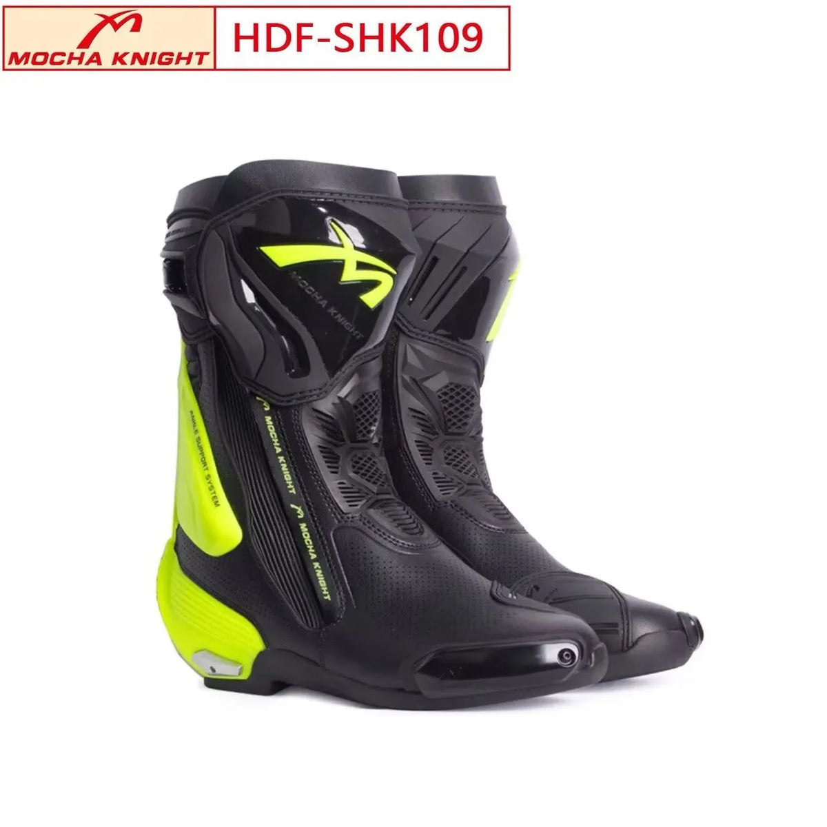 MOCHA SH109 Motorcycle Racing Boots Perforated Summer Breathable Professional Motocross BOTAS Knight Riding Boots CE Certified