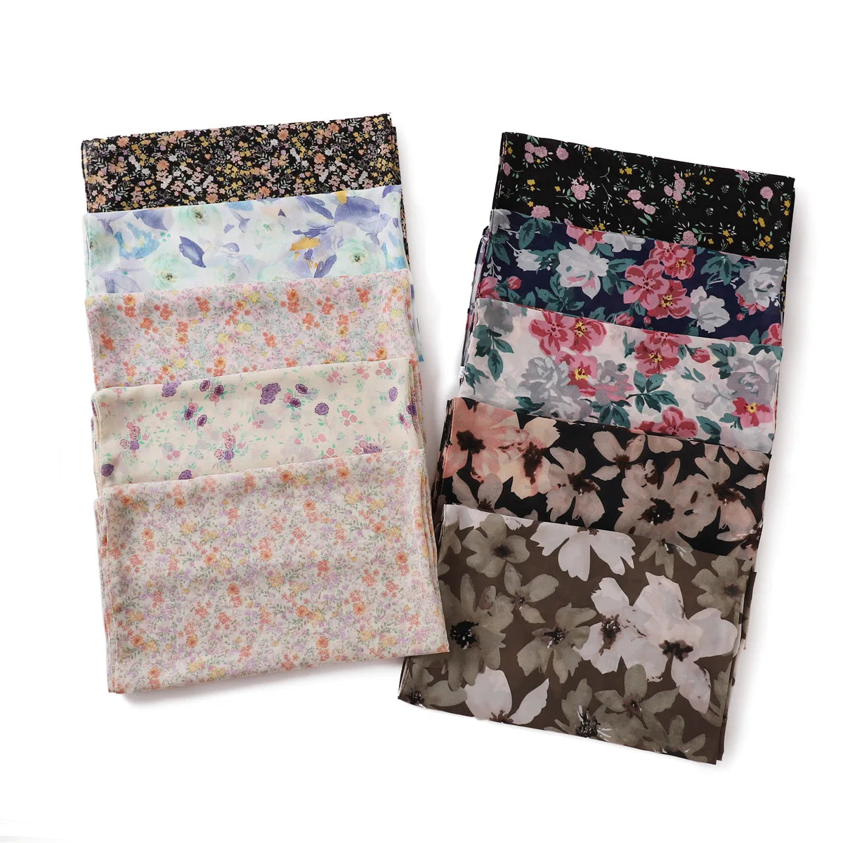 66 Colors Pearl Chiffon Printed Hijab Scarf New Fresh Small Floral Polka Dot Sunscreen Silk Scarf Shawl Turbans for Women Hijabs