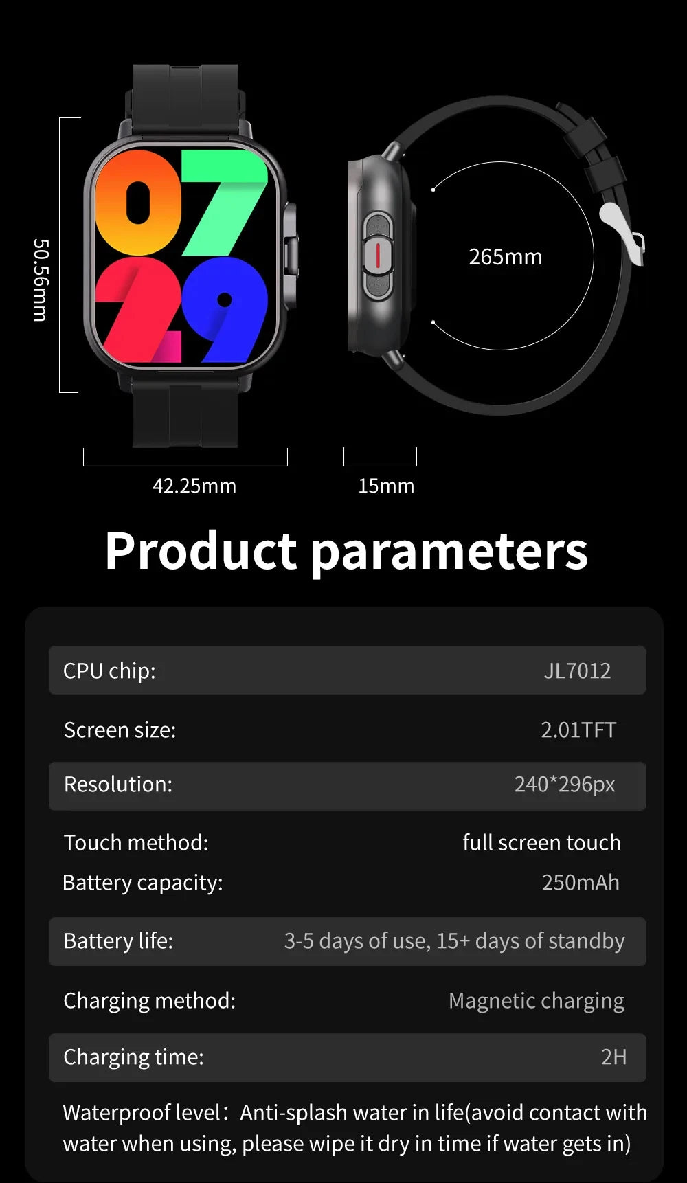 BT Call Blue Tooth Headphones Watches 2.01" Headset 2 in 1 Smart Watch Heart Rate Sport Fitness Bracelet TWS Earphone Smartwatch