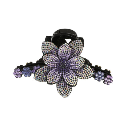 AWAYTR New Flower Hair Claws Clips Hairpins For Girls Women Fashion Rhinestone Hairgrip Barrettes Hair Crab Hair Accessories