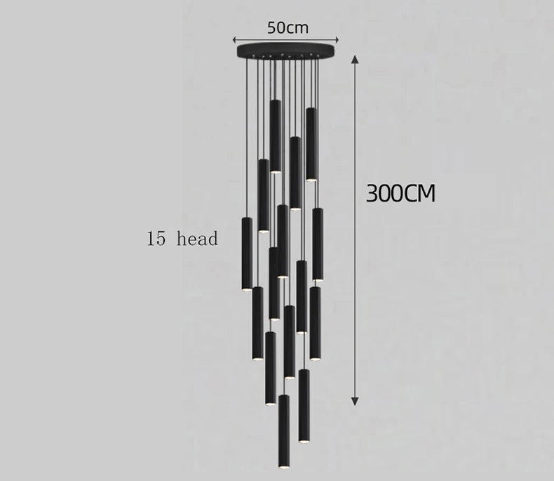 Modern home decor led lights pendant light lamps forstaircase Chandeliers for living room hanging light indoor lighting