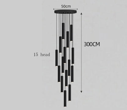 Modern home decor led lights pendant light lamps forstaircase Chandeliers for living room hanging light indoor lighting