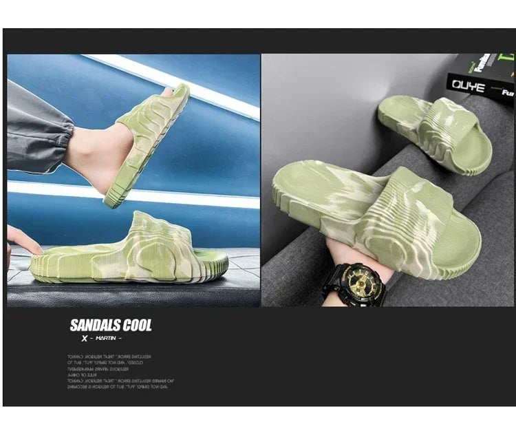 Living Room Slippers Walk Around Home Original Men's Slippers for Man Slides Shoes Men's Summer Sandals Flip Flop House Slipper