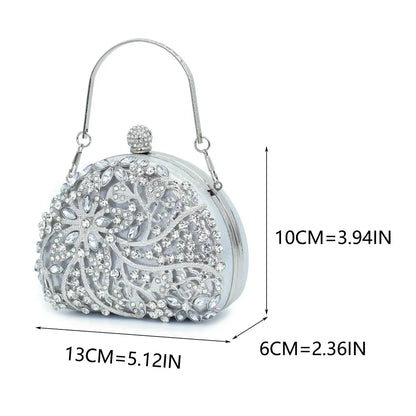 New Fashion Women Shoes and Bags To Match Set Nigeria Party Full Diamond Decoration Metal Closure Shoes for Party Luxury Pumps