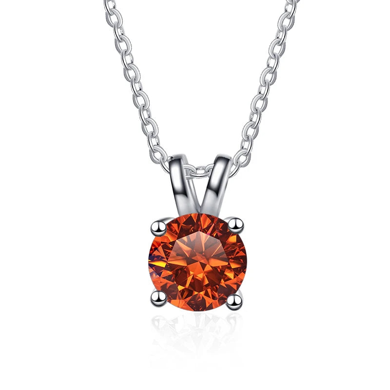JoyceJelly 1ct 2ct Moissanite Pendant Necklace For Women Top Quality 925 Sterling Silver Wedding Party Bridal Fine Jewelry Gift