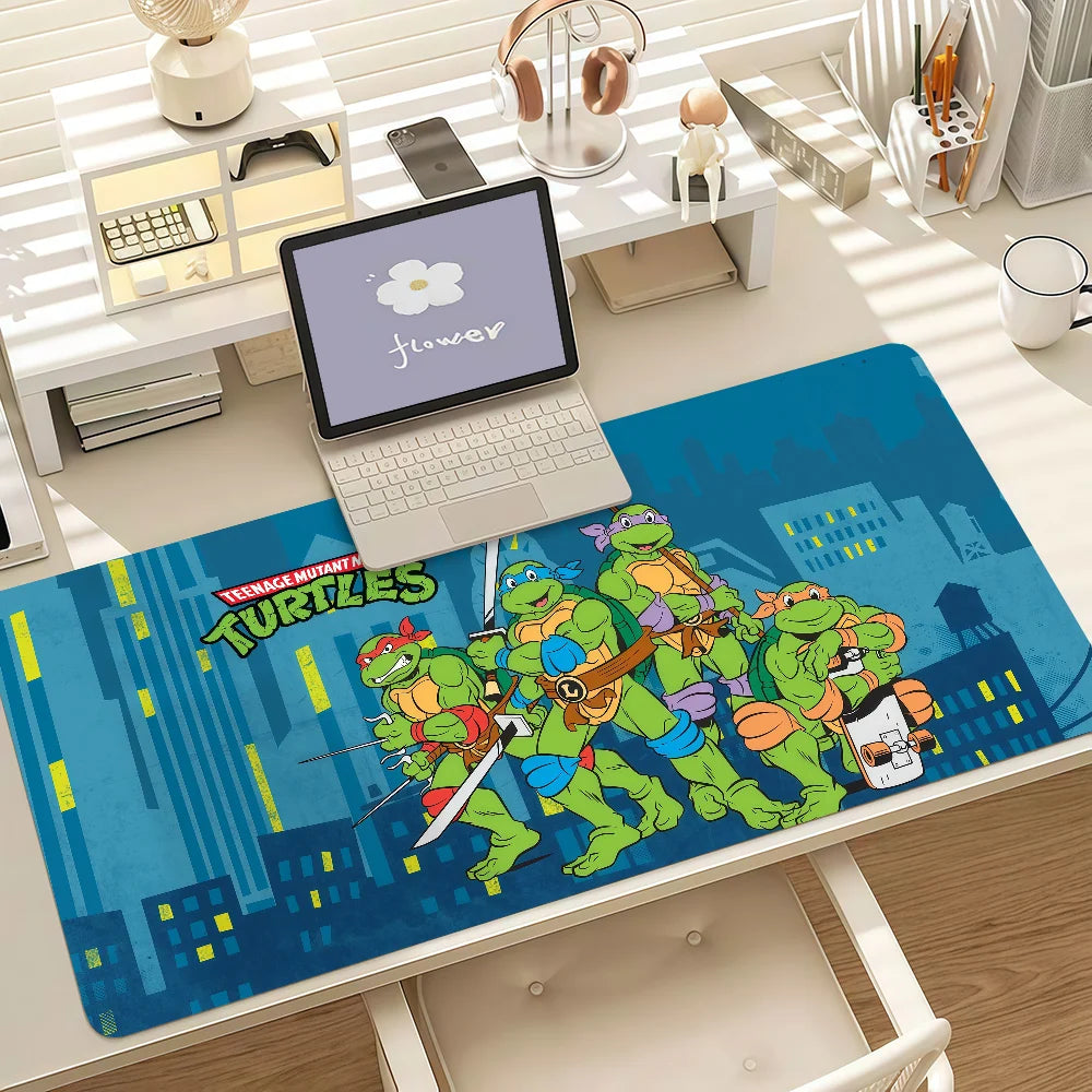 Cartoons Animations T-TMNT-T Mouse Pad Anti Slip Rubber Edge Locked Thickened Laptop Gaming Desk Mat