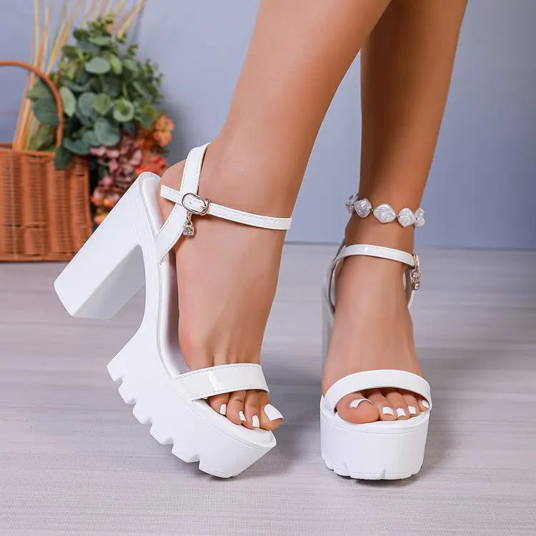 Luxury Super High Heels Women's Shoes 2026 New Fashion Elegant High Heel Sandals Slides Women Summer Peep Toe Platform Sandal