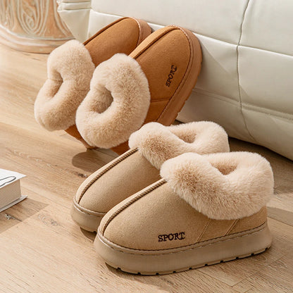 Fluffy Ankle Boots Female Winter Luxury Designer Woman Shoes Elegant Plush Women's Slippers Home Fuzzy Fur Slides Snow Booties