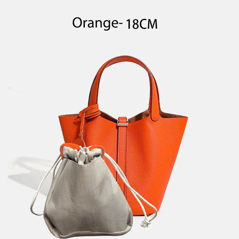 Women Bags Handbags Bucket Bag 18/22 Big Small Fashion Tote Bag Genuine Leather Luxury Quality Designers Lady Hand Bags