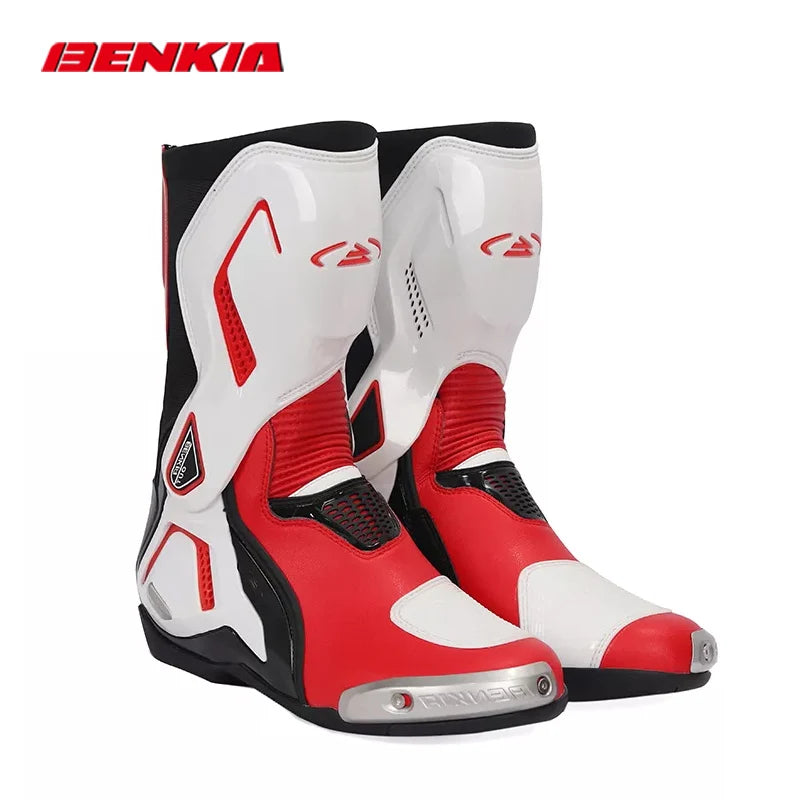 BENKIA CE Certification Motorcycle Botas Professional Track Riding Boots Racing Summer Zapato AntiCollision Off-Road for Rally