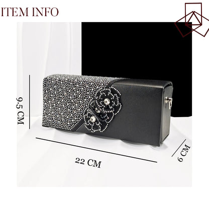QueenaYan Elegant African-Inspired Evening Shoes and Handmade Clutch Set Pointed Toe High-Heel Women's Footwear and Matching Bag