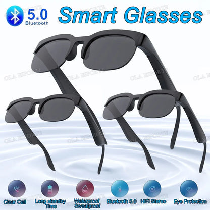 New Camera Control Smart Glasses 2026 Music Sunglasses Headphones Wireless Bluetooth Call Headset HIFI Audio glasses For Android