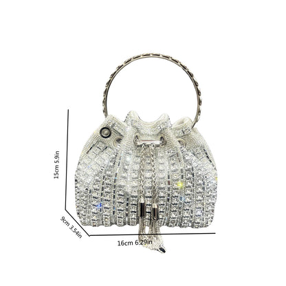 luxury Designer purses and handbags bags for women bucket clutch purse evening banquet bag Crystal rhinestone shoulder bag