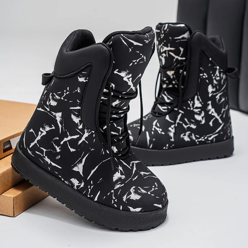 Mens Short Boots High Top Casual Shoes Outdoor Hiking Bare Boot Hiking Shoes Camouflage Oversized Mens Shoe Thick Sole Durable