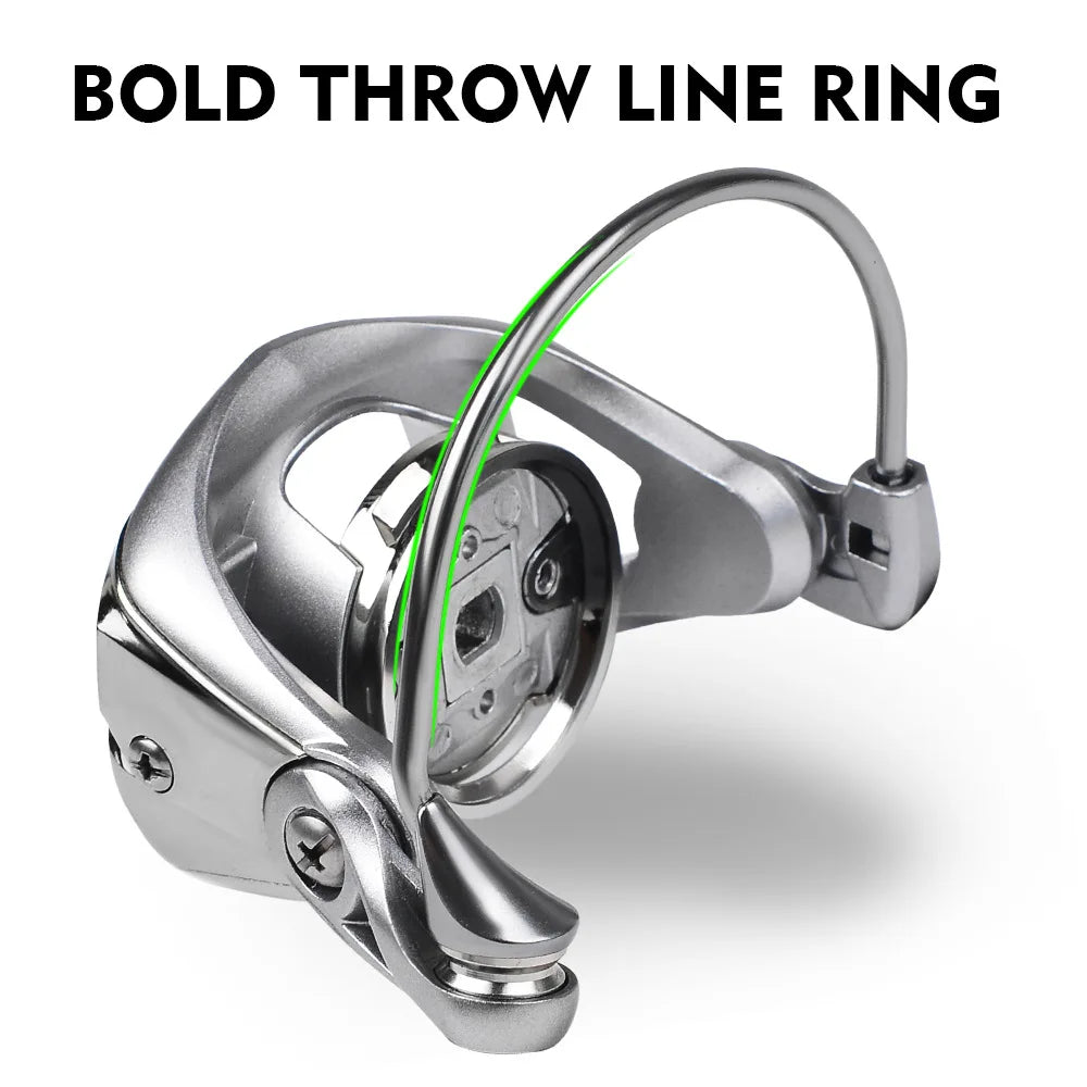 Spinning Fishing Reel 7+1BB Stainless Steel Bearings 5.2:1 6KG Max Drag Left Right Handle Saltwater Freshwater Lure Reel Tackle