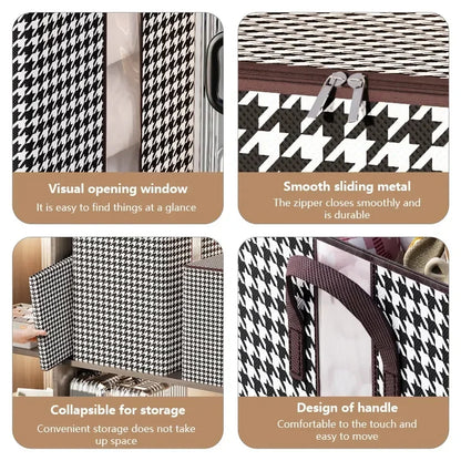 Quilt Storage Box Dustproof Organizers Non-Woven Wardrobe Space Saving Bag House-Moving Bedding Box Storage Organization