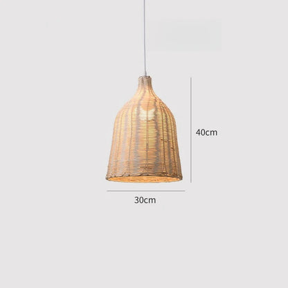 JOYINLED 26/30/35/45cm Natural Bamboo Handmade Pendant Lights Boho Rustic Ceiling Pendant Lamp Farmhouse Southeast Asian E26 E27