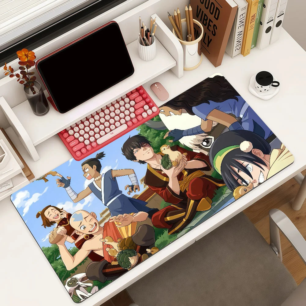 Cartoon A-Avatar adventure Mouse Pad Square Office Gaming Desk Mat Waterproof Non-Slip Rubber Decorative