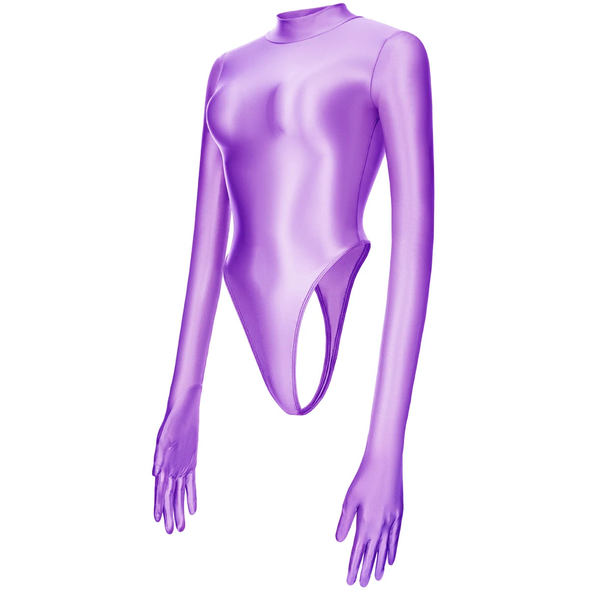 Women Sexy Japanese Onepiece High Cut T-shaped Quickdry Swimwear Longsleeve High Neck Thong Tight Bodysuit Leotards Bathing Suit