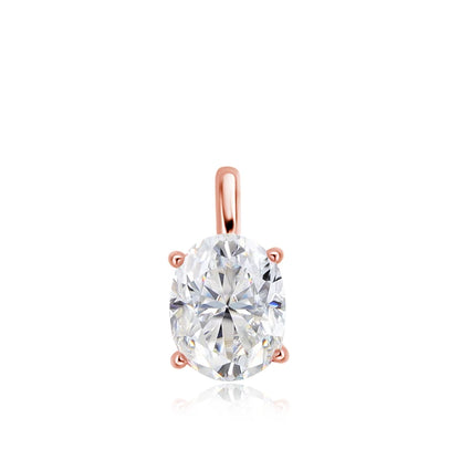 Smyoue 3/4/5CT Oval Cut Moissanite Pendant Necklace for Women Men Lab Diamond Classic Solitaire Chain Real 925 Sterling Silver
