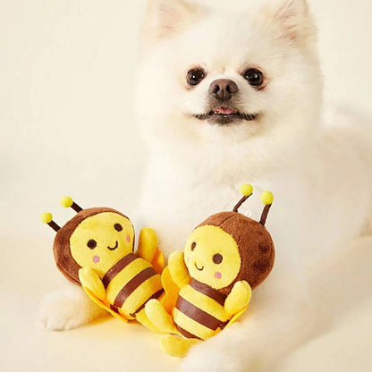 Small Bee Plush Toy for Dogs and Cats to Interact and Play Teeth Cleaning Pet Supplies