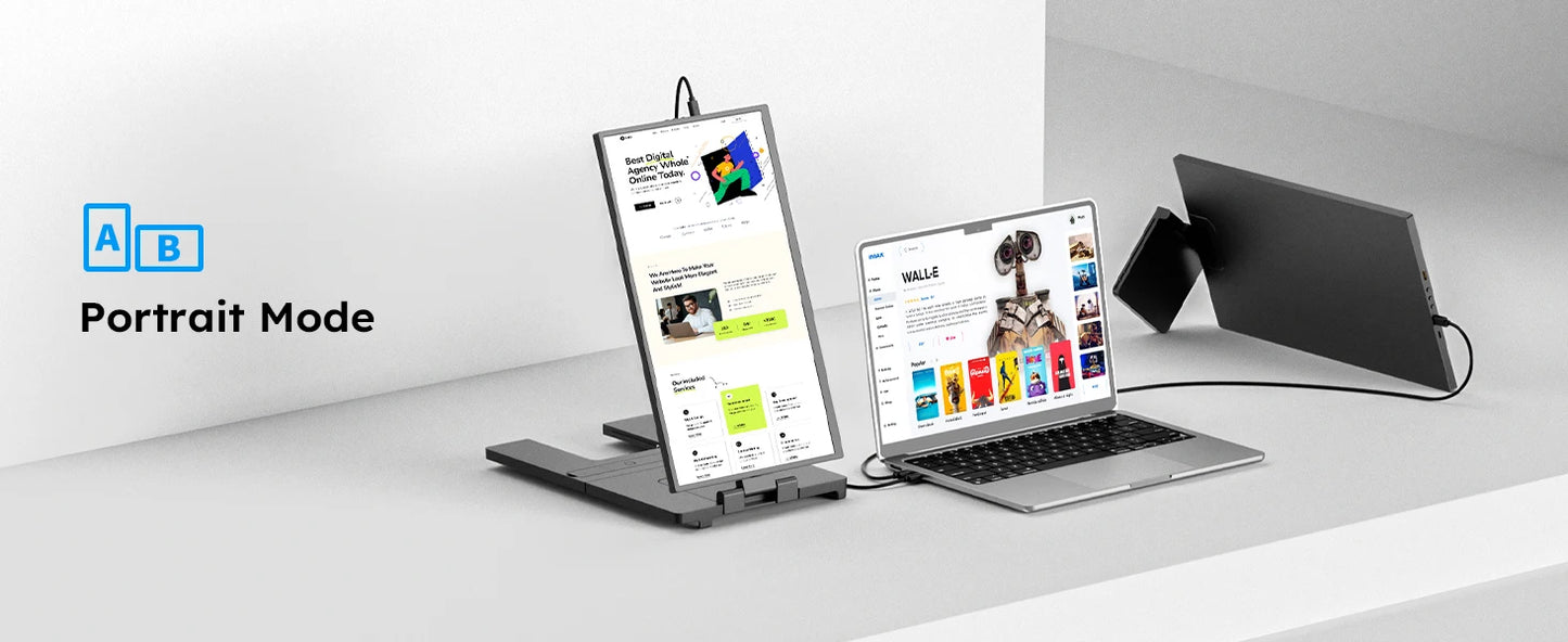 Dopesplay 15.6 inch Triple Screen Extender for Laptop Mini PC 1080 FHD IPS External Extension Portable Dual Monitor For MAC Wins