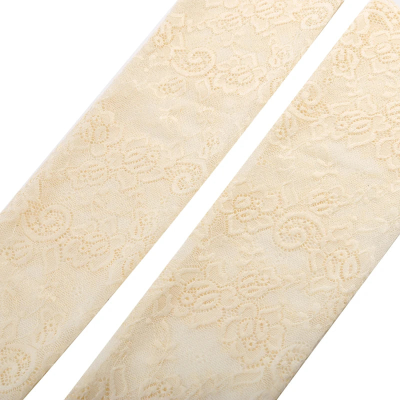 Women Summer Ice Silk Lace Arm Sleeve Elastic Sleeve Driving Gloves Black White Long Fingerless Mittens Sunscreen Gloves