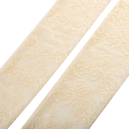Women Summer Ice Silk Lace Arm Sleeve Elastic Sleeve Driving Gloves Black White Long Fingerless Mittens Sunscreen Gloves