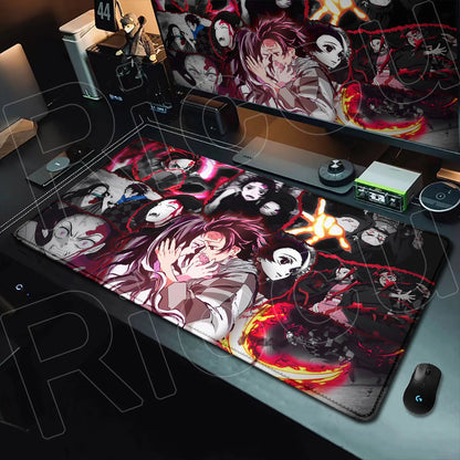HD Printing Anime Mousepad Non-slip Rubber Base Office Deskmat XXL Student Writing Keyboard D-Demon Slayer Pc Gaming Accessories