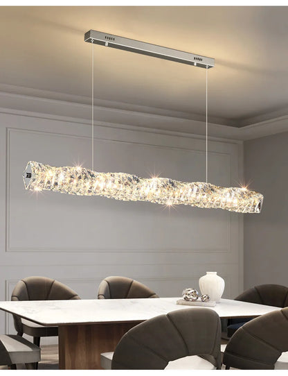 Luxury K9 Crystal Chandelier Dimmable Ceiling LED Pendant Lights Home Living Room Bedroom Indoor Atmosphere Decorative Lighting