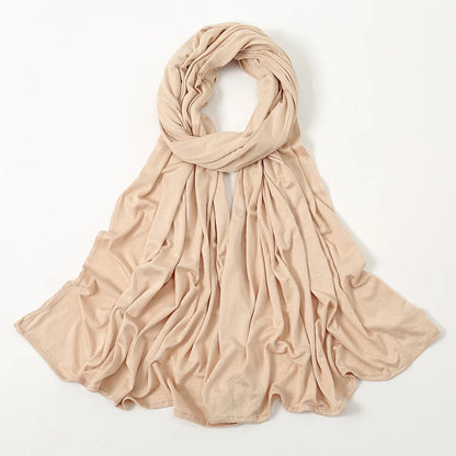 Classic Jersey Hijabs Scarf Plain Solid Color Scarves Style Head Wrap Headscarf for Women