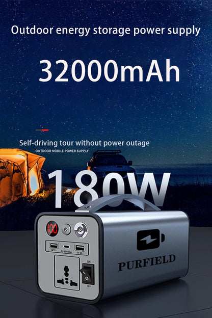 32000mAh 180W 110V 220V Portable Power Station Mobile Power Station Solar Power Generator Outdoor Emergency Bank For Camping