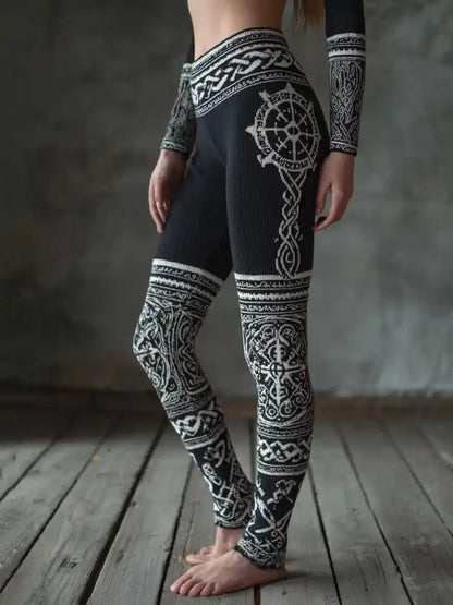 Women's Snow Wolf 3D Print Stretchy Workout Leggings Slim Tights Sexy Yoga Pants Trendy Fashion Clothes