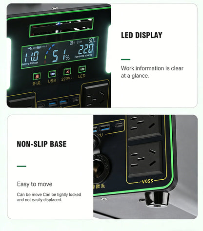 6000W Portable Power Station For Outdoor Camping And Home 5500WH Lifepo4 Battery Solar Generator Emergency Supply