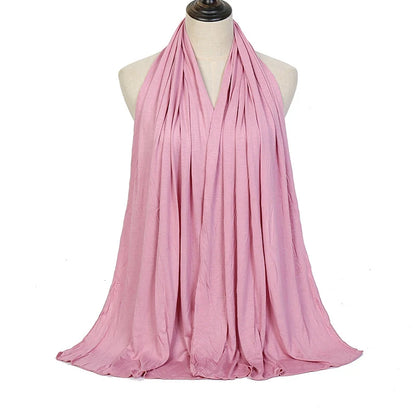 Premium Modal Cotton Jersey Hijab Scarf Long Muslim Shawl Plain Soft Turban Tie Head Wraps For Women Africa Headband 170x60cm