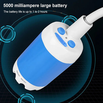 Portable Camping Shower Pump with Digital Display 4000mAh Upgraded Rechargeable Electric Shower Pump Camping Beach Dormitory