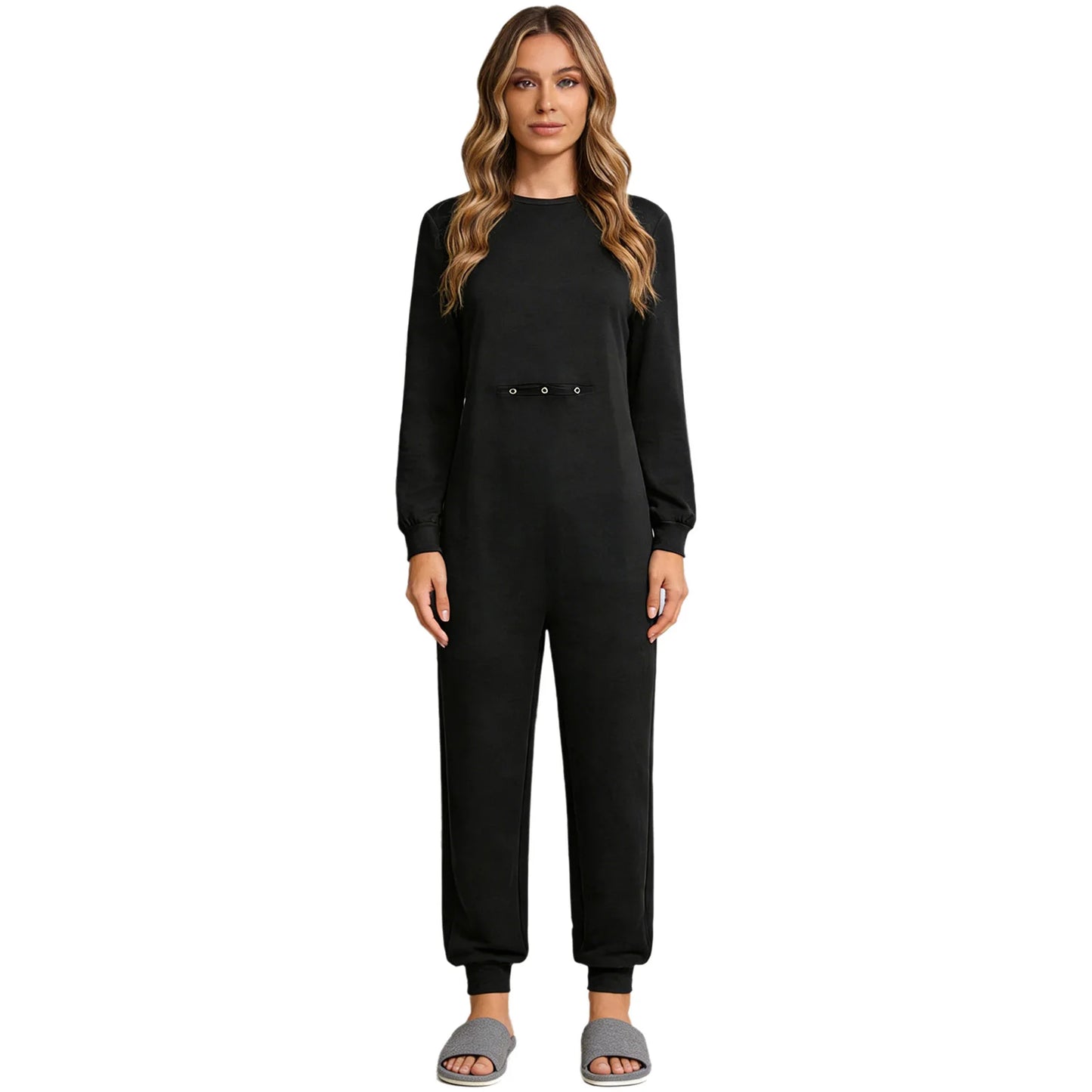 Men Women Special Needs Adaptive Clothing Elderly Alzheimer ASD Anti-Strip Jumpsuit Back Zipper Bodysuit Daily Wear Homewear