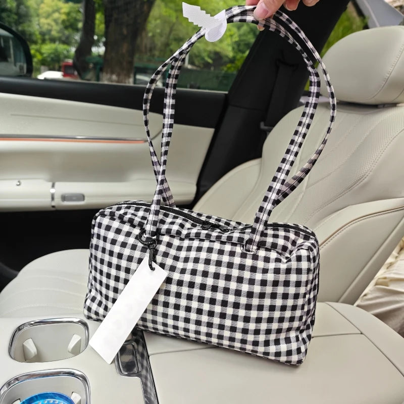 Brand Nylon Bowling Tote Bag Women Luxury Large Capacity Simple Versatile Shoulder Purse Ultralight Zipper Commuting Travel Bag