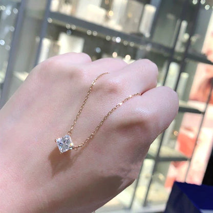 Marquise Cut Moissanite Necklace S925 Sterling Silver D Color VVS1 Clarity Excellent Cut Wedding Fine Jewelry