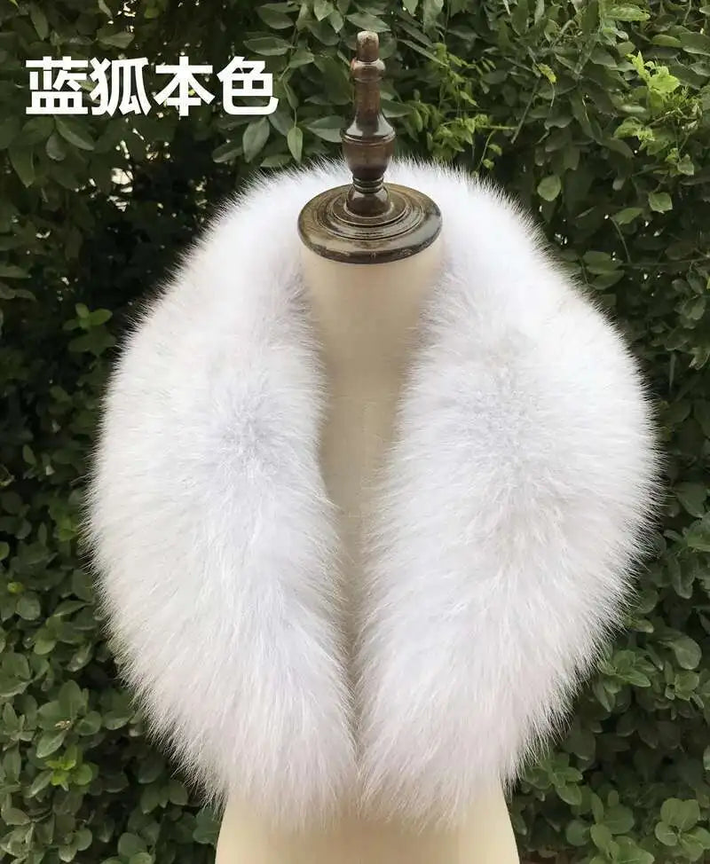Real Fox Fur Collar for Women Coat Jacket Female Wraps Winter Warm Fur Scarf Extra Large Size Neck Warmer Fur Shawls Scarves