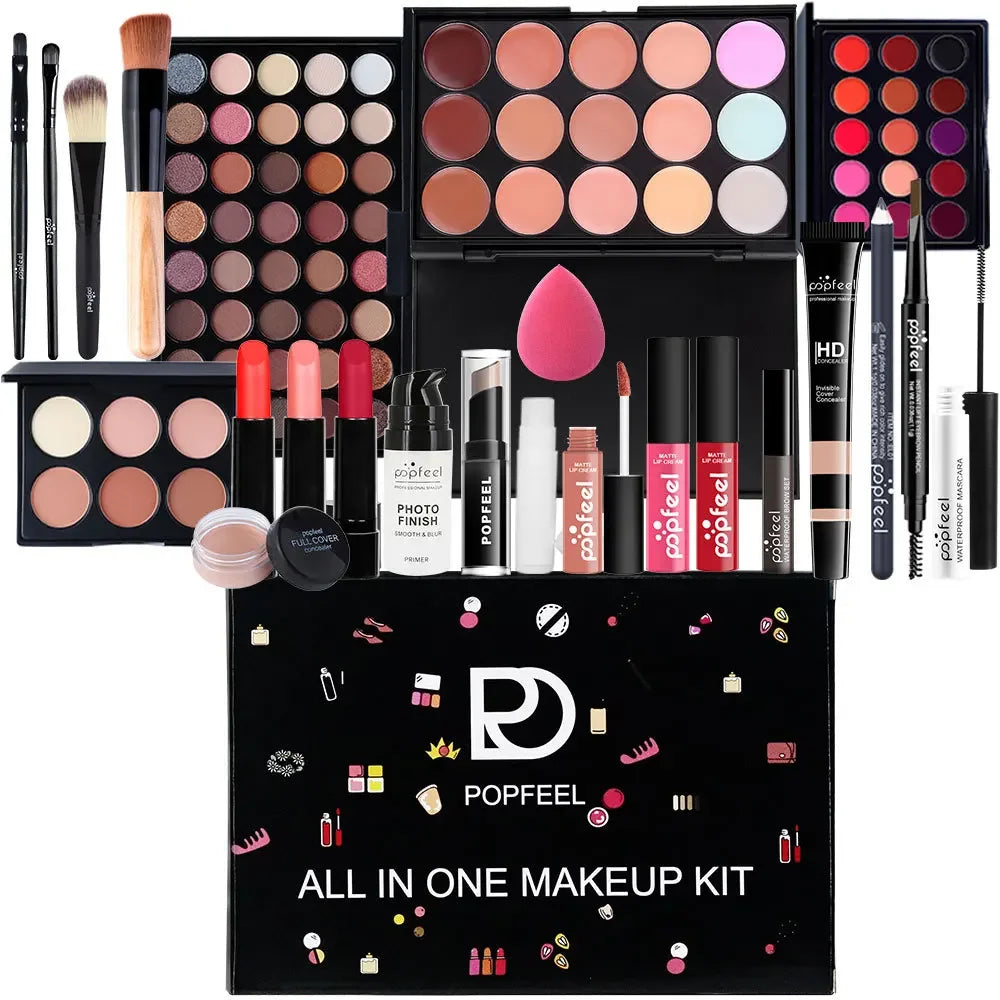 Professional Makeup Set Full Makeup Kit Eye Shadow Blush Foundation Face Powder Makeup Case Korean Cosmetic Christmas Gifts