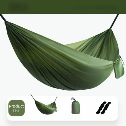 High Strength Colorful Hanging Hammocks Foldable Single and Double Size Camping Hammock Easy Setup Dacron Outdoor Swing Beach