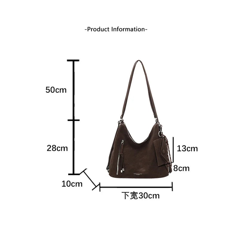 Fashionable Retro Versatile Crossbody Bag New Style Pure Color Multi-Function Single Shoulder Bags Elegant Quality Handbag