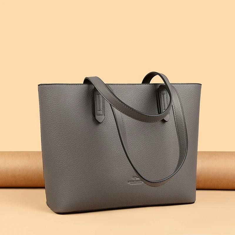 Genuine High Quality Large Capacity Shoulder Bag Female Tote Bag New Luxury Designer Handbag For Fashion Women Brand Shopper Bag