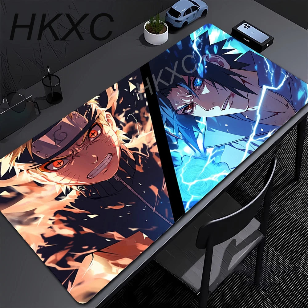 Gamer PC Computer Large 900x400 XXL Desk Mat Naruto Itachi Uchiha Mouse Pads Keyboard Anime Gaming Accessories Mousepad Carpet