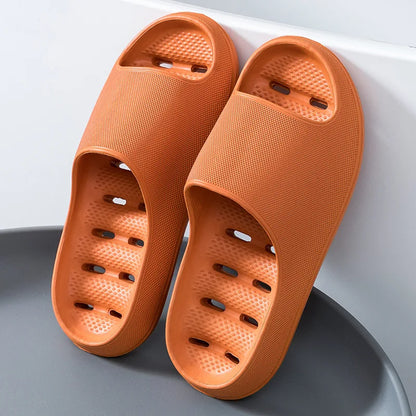 Men's Bathroom Bathing Slippers Women's New Summer Indoor Home Eva Anti-Slip Anti-Odor Couple Shower Leakage Quick-Drying Slippers for Women