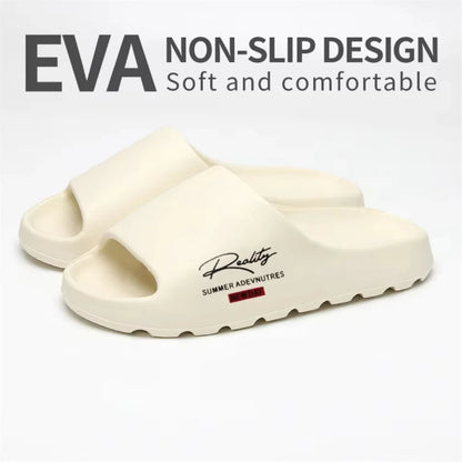 Coconut Slippers Men EVA Non-Slip Slides Cloud Thick-soled Slides Summer Fashion Casual Men Slippers Women's Sandals Indoor Shoe